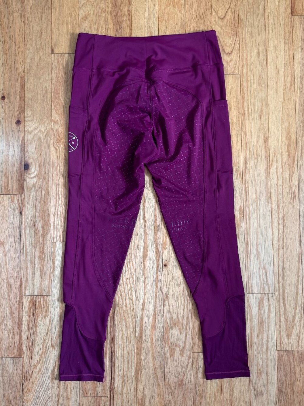 Free Ride Equestrian Define Full Seat Riding Leggings Raspberry XL - Picture 2 of 5